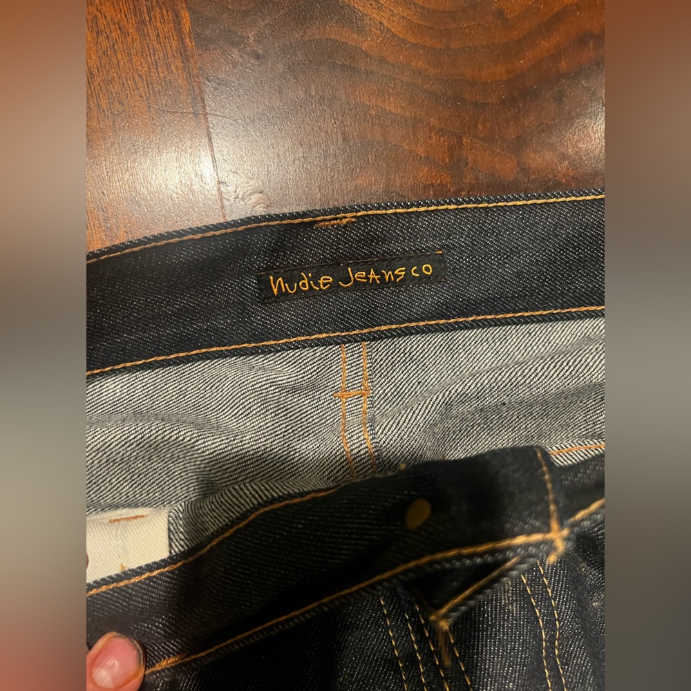 Nudie Jeans Men's Dark Denim Slim Jeans - Picture 4 of 6